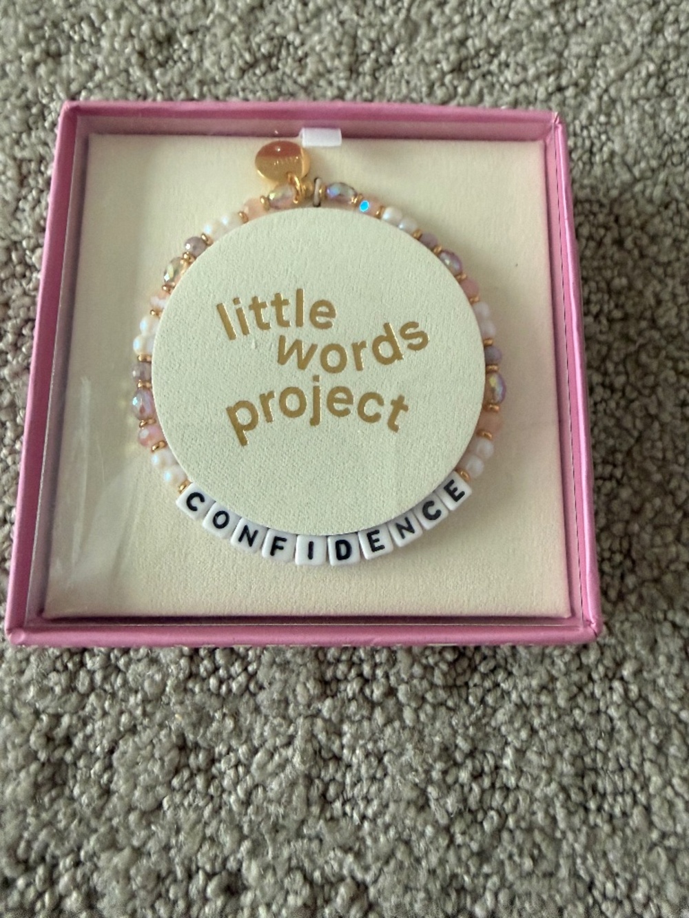 Little Words Project CONFIDENCE NIB Beaded Bracelet
